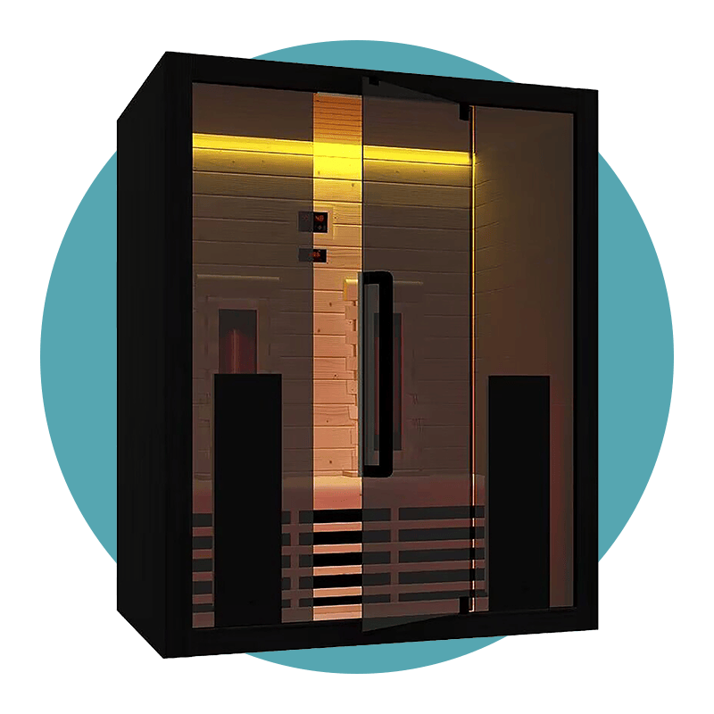 Moderne Infrarot-Sauna im eleganten Design