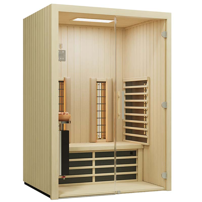 Moderne Infrarotsauna mit Holzverkleidung